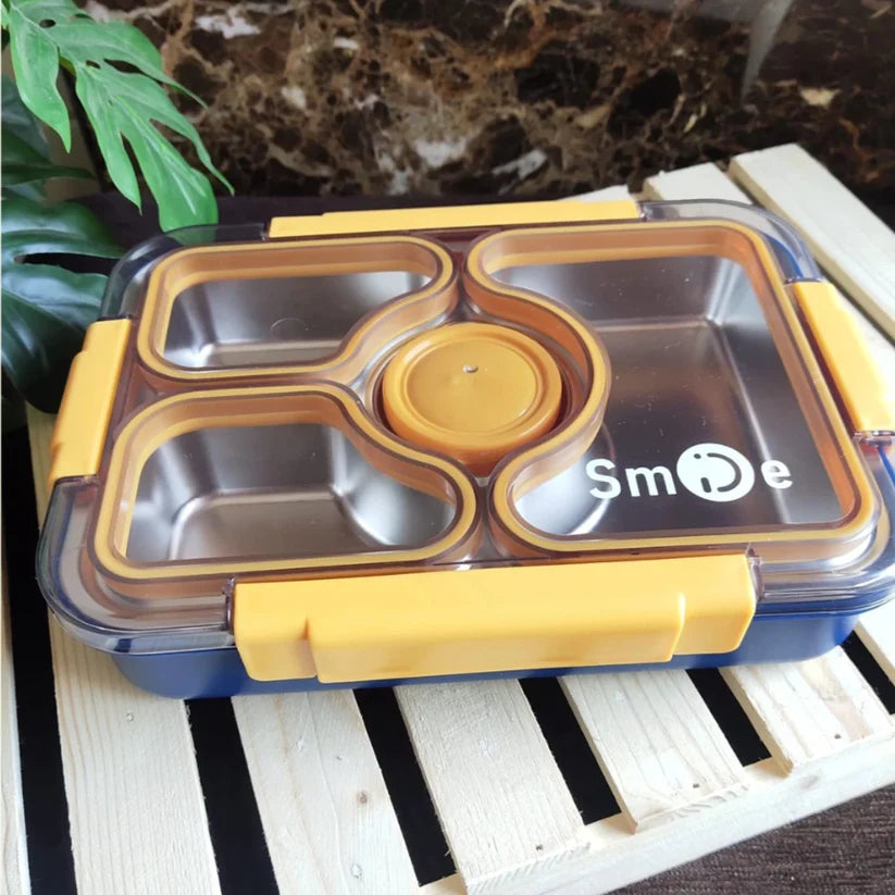 Leak - Resistant Lunch Bento Box (4 Grid) with Bowl