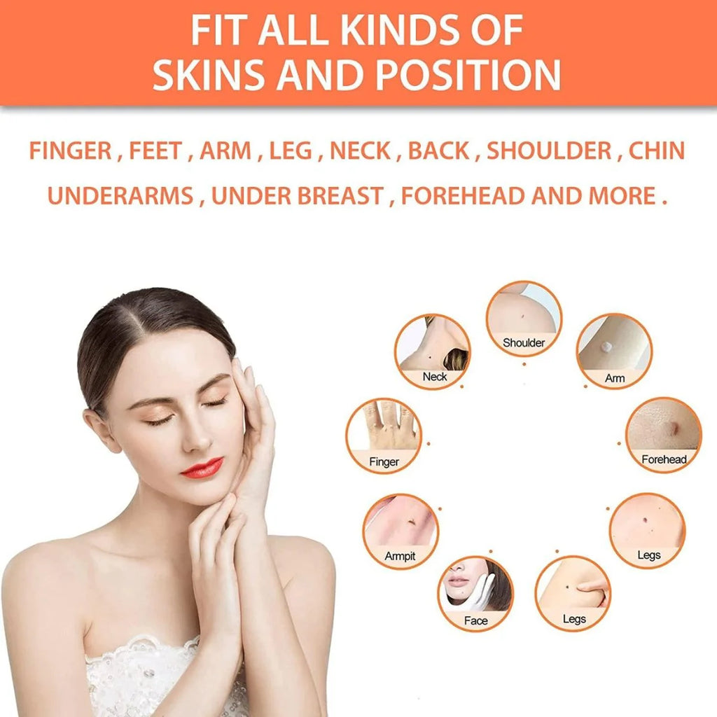 DermaSmooth Skin Tag Remover Patch | Fast, Safe & Painless Skin Tag & Mole Removal | Nano-Microneedle Technology | 72 Patches