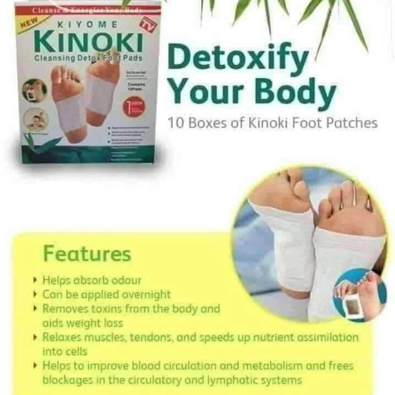 10pcs | Kinoki Detox Foot Pads| Natural Cleansing Foot Patches for Stress Relief & Better Sleep