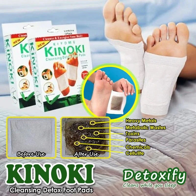 10pcs | Kinoki Detox Foot Pads| Natural Cleansing Foot Patches for Stress Relief & Better Sleep